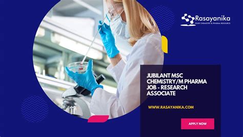 Jubilant MSc Chemistry M Pharma Job Research Associate