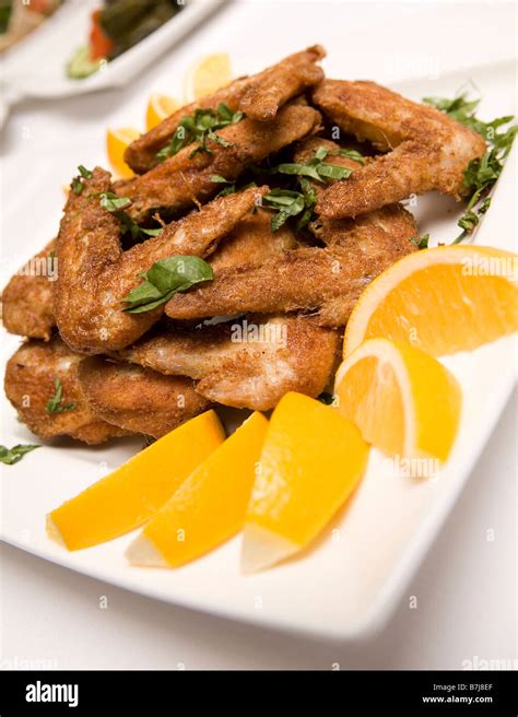 Fried Chicken Wings Stock Photo Alamy