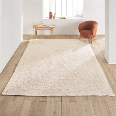 Aftas Rectangular Bleached Jute Xl Rug Bleached La Redoute