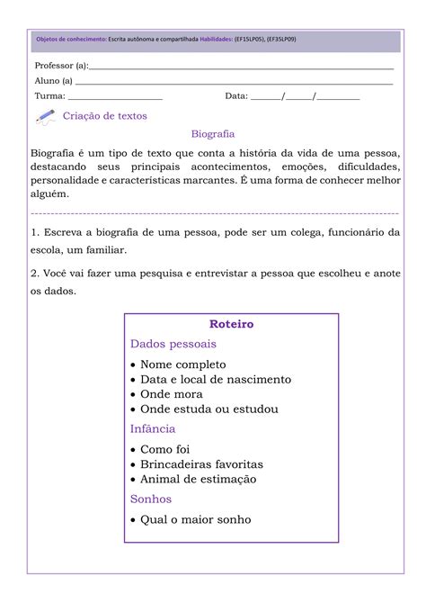 Habilidade Bncc Produção De Texto 4 Ano - 5 Atividades de Produção de Textos 4 ano (BNCC) - SÓ ESCOLA