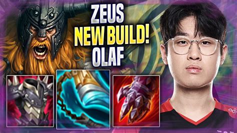 Zeus Tries New Olaf Build T Zeus Plays Olaf Top Vs Graves Season