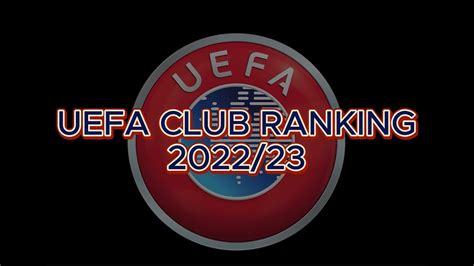 Uefa Club Ranking 202223 Top 100 Youtube