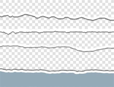 ripped paper torn ripped pieces vector illustration stock