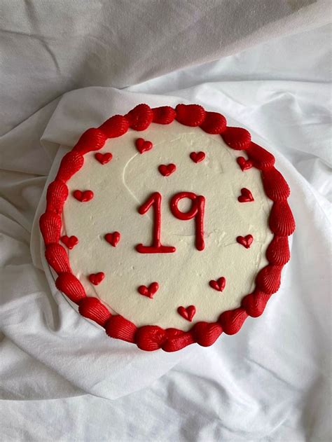 19th Birthday Red Velvet Cake with Cream Cheese Frosting