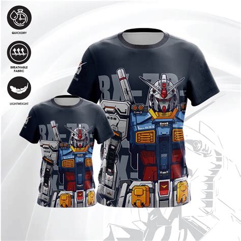 2024 Axellent Gundam Sublimation Anime Tshirt Jersey Shopee Malaysia