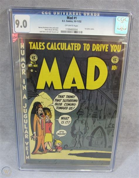 Mad Magazine 1 1st Satire Comic Golden Age Ec 1952 Cgc 90