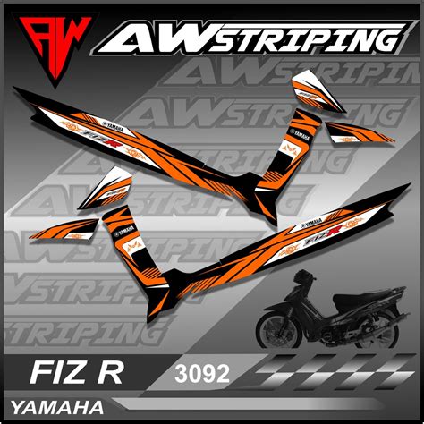 Jual Sticker Striping FIZ R Striping Variasi List Yamaha Fiz R Racing