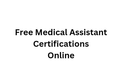 15 Best Free Medical Assistant Certification Programs Online