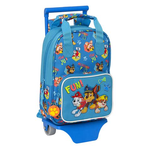 Mochila Escolar Rodas The Paw Patrol Friendship Azul 20 X 28 X 8