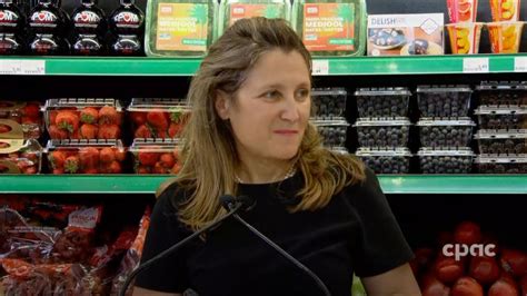 Finance Minister Chrystia Freeland Discusses Rollout Of Grocery Rebate