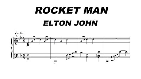 Elton John Rocket Man Sheet Music YouTube