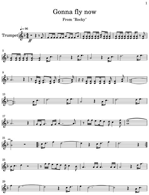 Gonna Fly Now Sheet Music For Trumpet