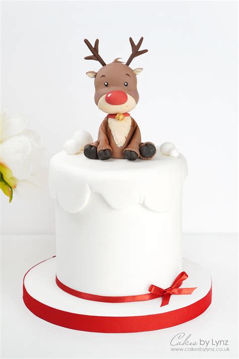 Rudolph The Red Nosed Reindeer Christmas Cake Topper Tutorial Cakes