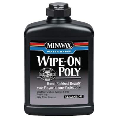 Minwax 1 pt. Clear Gloss Water-Based Wipe-On Poly-40916 - The Home Depot