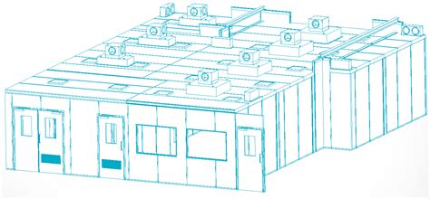 Procleanroom Cleanroom Iso Fully Flush Hardwall Wireframe