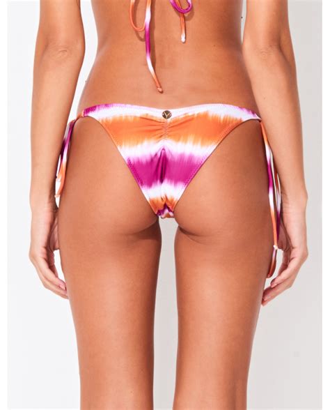 Partes De Abajo De Bikini Bottom Side Tie Paint Pink Marca Triya