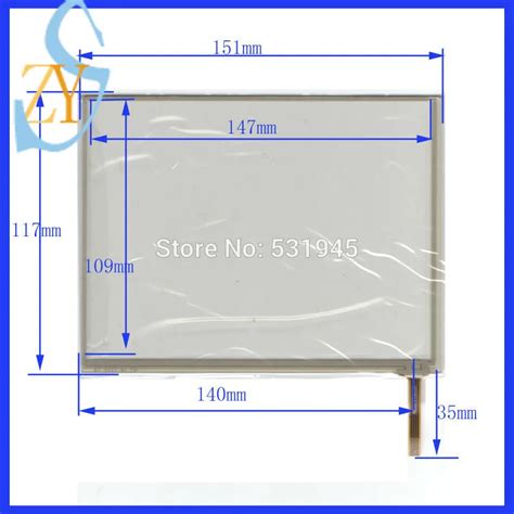 ZhiYuSun panel táctil resistivo AT 0777 A1 para DVD de coche cristal