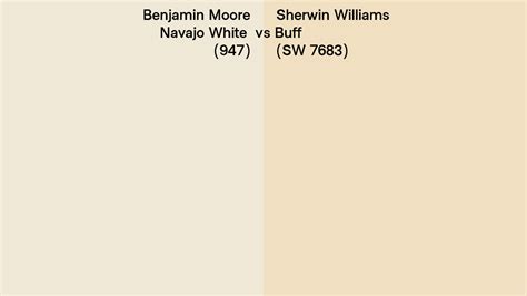 Benjamin Moore Navajo White 947 Vs Sherwin Williams Buff SW 7683