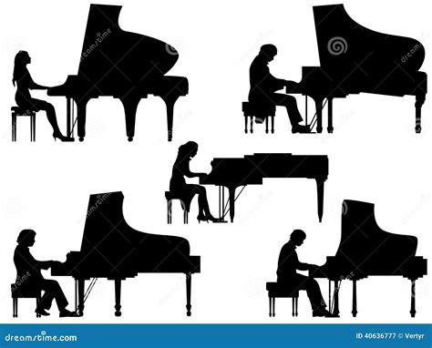 Piano In Silhouette Vector Illustration CartoonDealer 11873282