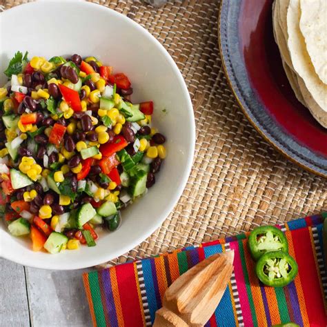 Fiesta Salad Recipe Mexican Flavour Black Bean Corn Cilantro