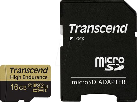 TS16GUSDHC10V MicroSDHC Speicherkarte 16GB Transcend Class 10 UHS I