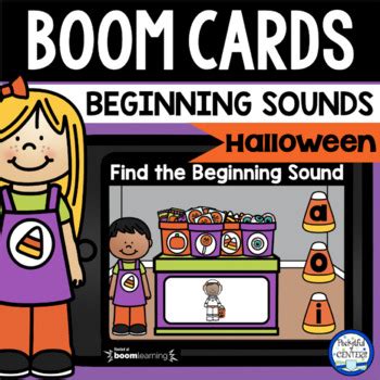 Halloween Beginning Sounds Boom Cards By Pocketful Of Centers TpT