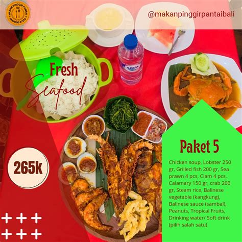 Menu Makan Pinggir Pantai Bali