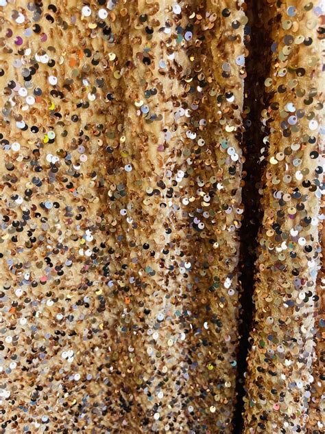 Champagne Sequin Fabric