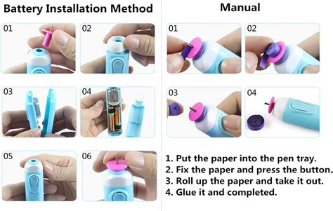 Electric Paper Quilling Tool Slotted Craft Tool Auto Winder Roll Pen