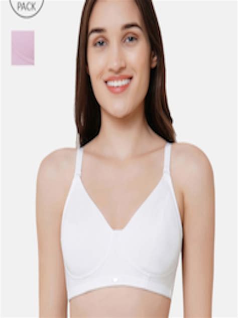 Buy Soie Women Non Padded Non Wired Full Coverage Stretch Cotton T Shirt Bra Pack Of 2 Bra For