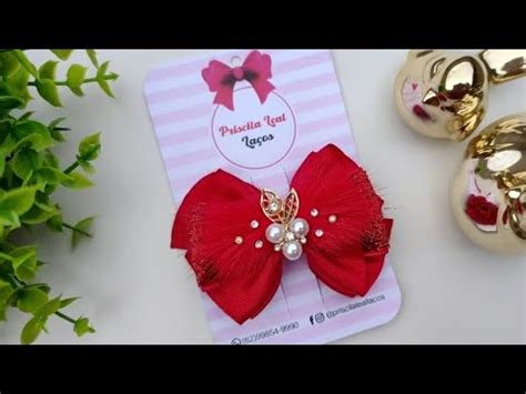 Laço de natal super fácil para iniciantes PAP diy ribbon bow hair YouTube