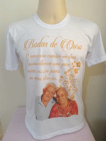 Camiseta Bodas De Ouro Personalizada Fotos Produtos Elo7