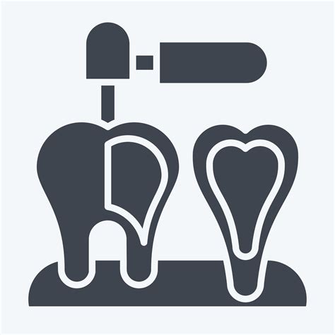 icono endodoncista relacionado a dentista símbolo glifo estilo