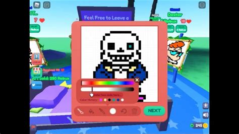 Drawing Sans From Undertale In Roblox Starving Artist Youtube