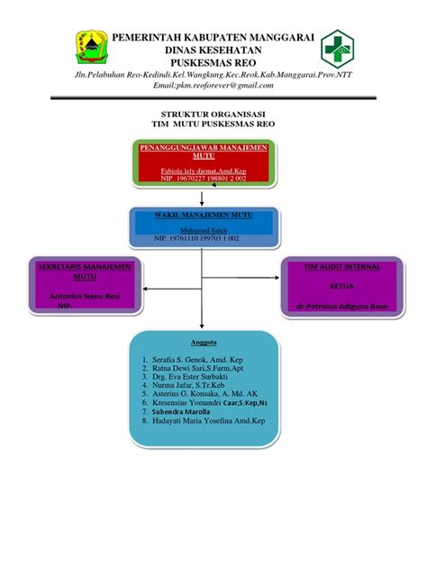 Struktur Organisasi Tim Mutu Pdf