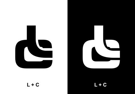 LC initial letter white and black 7294954 Vector Art at Vecteezy