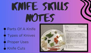 Knife Skills Notes Presentation Facs Fcs Cooking By Facs Teacher