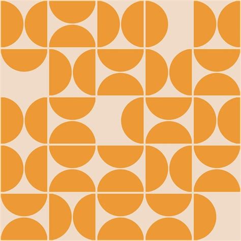 Premium Vector Modern Bauhaus Geometric Seamless Pattern Mid Century