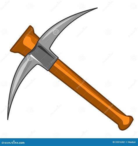 Pick Axe Isolated Illustration Stock Vector Illustration Of Hand