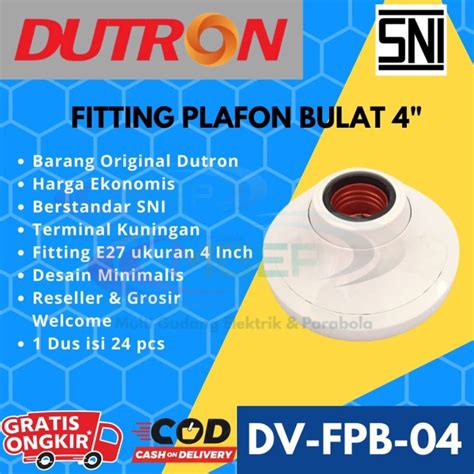 Dutron Fitting Lampu Plafon Bulat 4 Inch DV FPB 04 W Lazada Indonesia