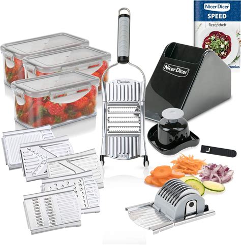 Genius Nicer Dicer Fusion Slicer Set Speed Gem Seschneider Gurkenhobel