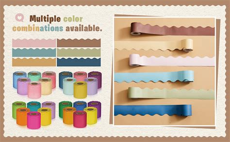 Taobary 6 Rolls 196 8 Ft Colorful Borders For Bulletin