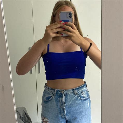 Blue Boob Tube Straps Are From My Bra Thrifted Depop