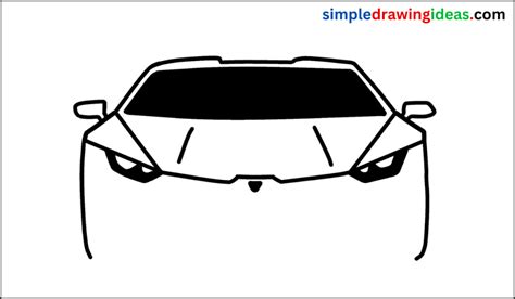 How To Draw A Lamborghini Car For Beginners Simple Drawing Ideas