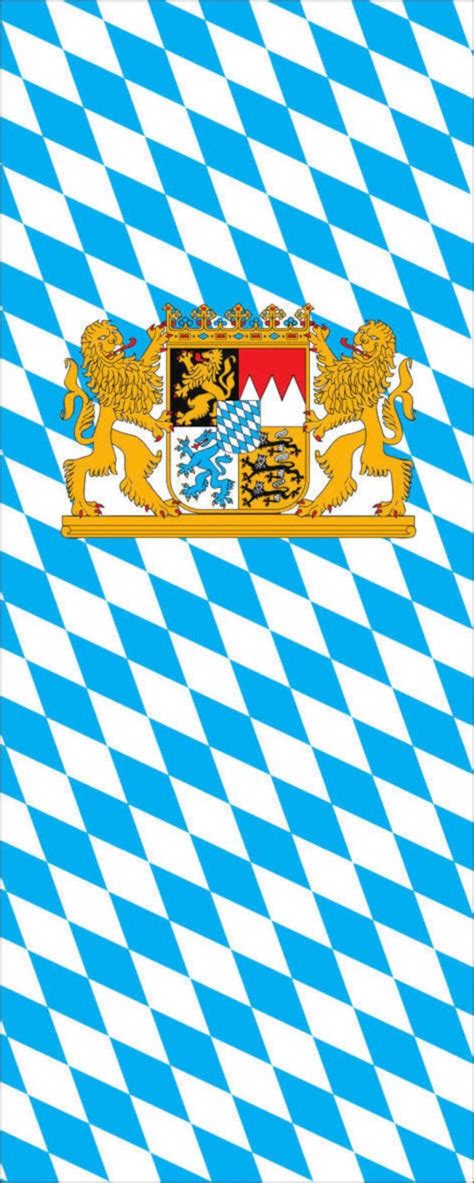 Flagge Bayern Mit Wappen Und L Wen G M Hochformat