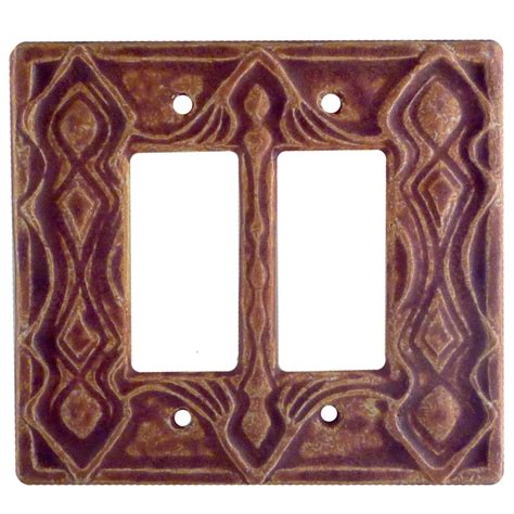 Moroccan Double Rocker Ceramic Gfi Light Switch Cover