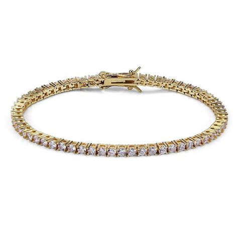 Brazalete M Cubic Zirconia Pulsera De Tenis Para Hombres Mujeres