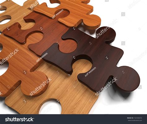 Wooden Jigsaw Puzzle Stock Photo 154184372 : Shutterstock