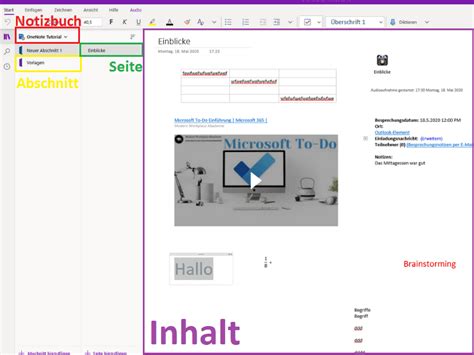 OneNote und unbegrenzten Möglichkeiten ModernWorkplaceAkademie