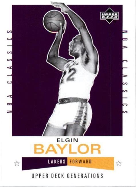 Elgin Baylor Basketball Card (Los Angeles Lakers) 2002 Upper Deck ...